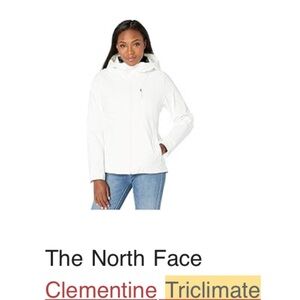 North Face White Clementine Triclimate jacket, OUTER SHELL ONLY, never worn,L